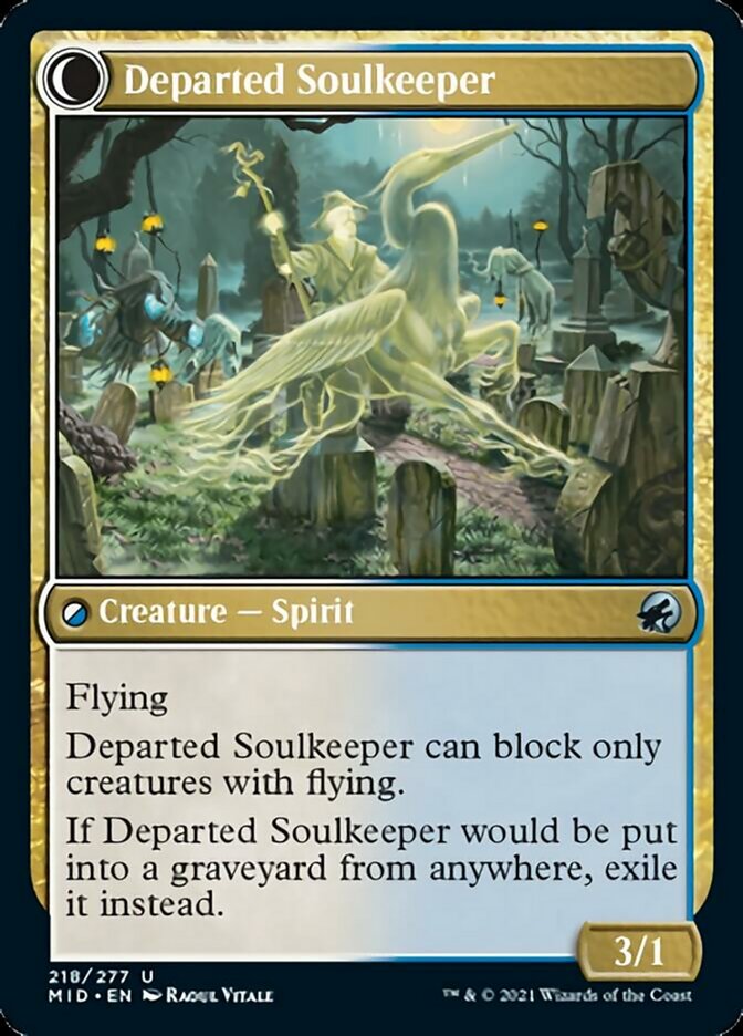 Devoted Grafkeeper // Departed Soulkeeper [Innistrad: Midnight Hunt] | Rook's Games and More