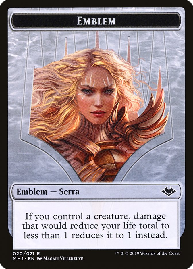 Elemental (008) // Serra the Benevolent Emblem (020) Double-Sided Token [Modern Horizons Tokens] | Rook's Games and More