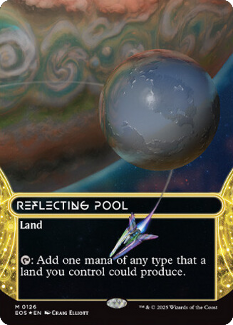 Reflecting Pool (0126) (Borderless) (Galaxy Foil) [Edge of Eternities: Stellar Sights] | Rook's Games and More