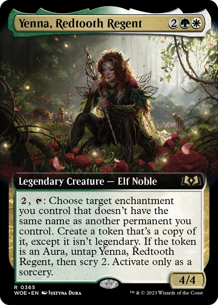 Yenna, Redtooth Regent (Extended Art) [Wilds of Eldraine] | Rook's Games and More