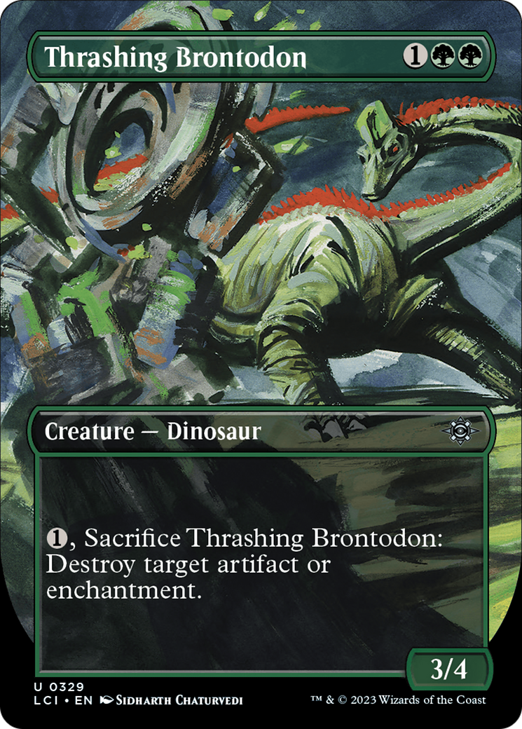 Thrashing Brontodon (Borderless) [The Lost Caverns of Ixalan] | Rook's Games and More