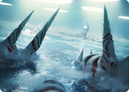 Seachrome Coast Art Card [Phyrexia: All Will Be One Art Series] | Rook's Games and More