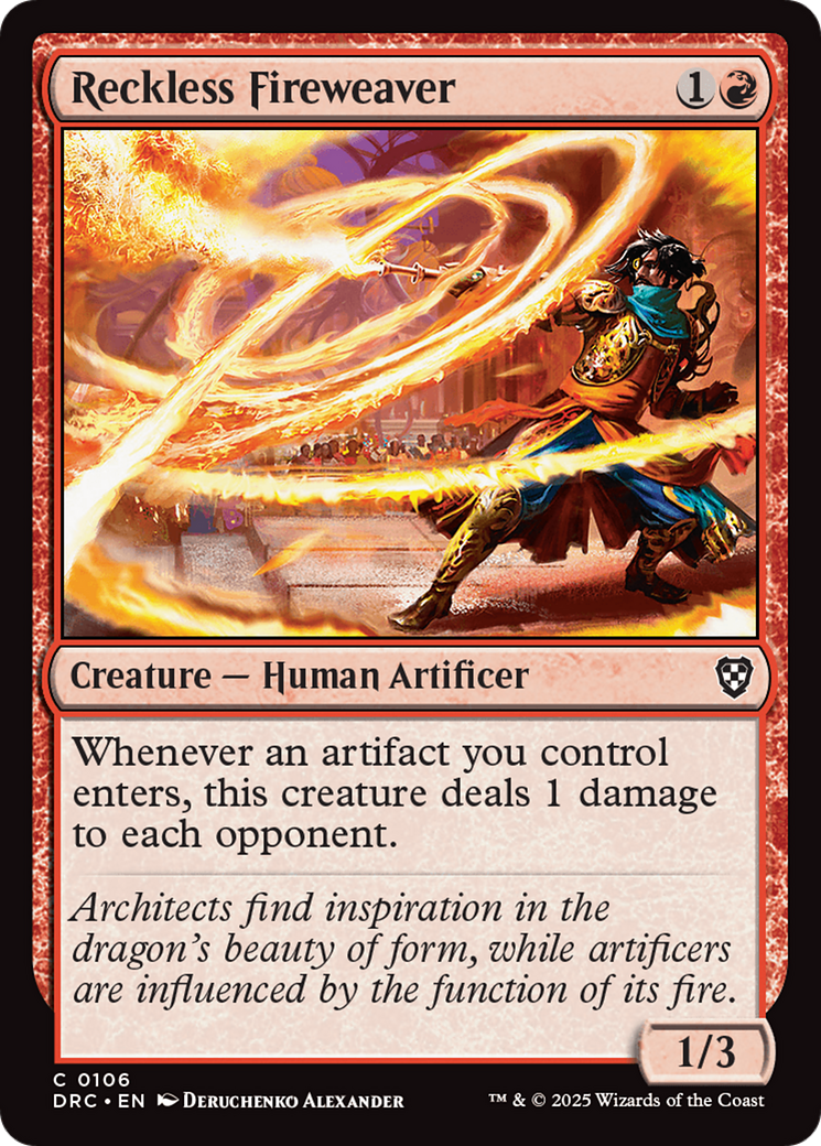 Reckless Fireweaver [Aetherdrift Commander] | Rook's Games and More