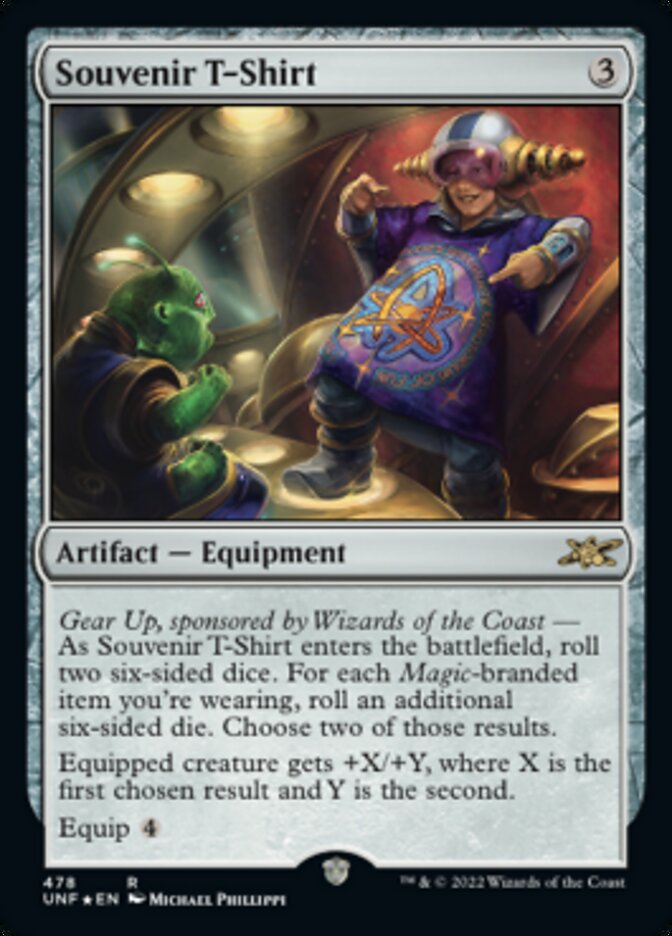 Souvenir T-Shirt (Galaxy Foil) [Unfinity] | Rook's Games and More