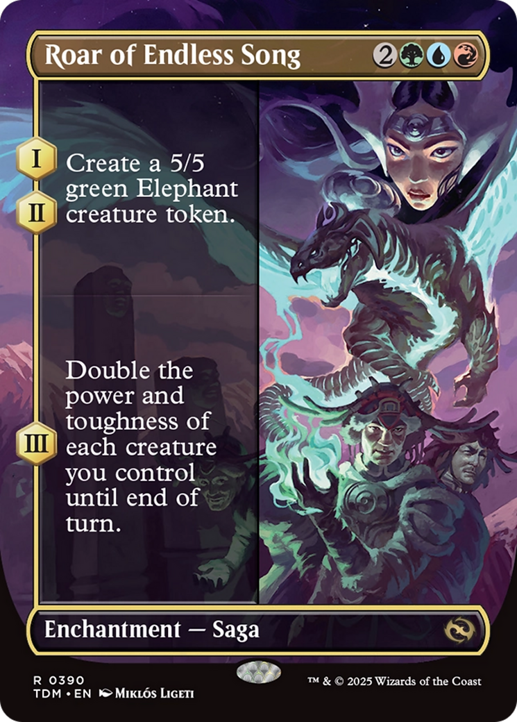Roar of Endless Song (Borderless) [Tarkir: Dragonstorm] | Rook's Games and More