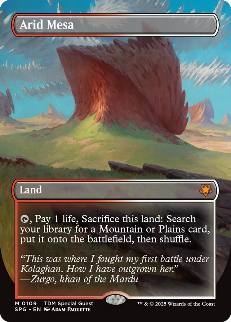 Arid Mesa (Borderless) [Tarkir: Dragonstorm Special Guests] | Rook's Games and More