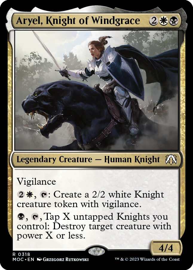 Aryel, Knight of Windgrace [March of the Machine Commander] | Rook's Games and More