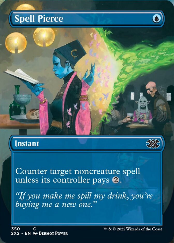 Spell Pierce (Borderless Alternate Art) [Double Masters 2022] | Rook's Games and More