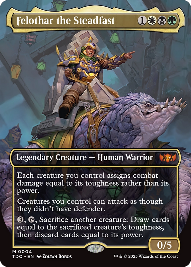 Felothar the Steadfast (Borderless) [Tarkir: Dragonstorm Commander] | Rook's Games and More