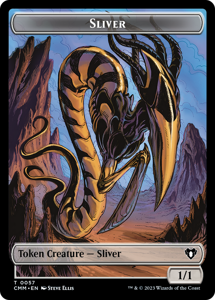 Copy (54) // Sliver Double-Sided Token [Commander Masters Tokens] | Rook's Games and More