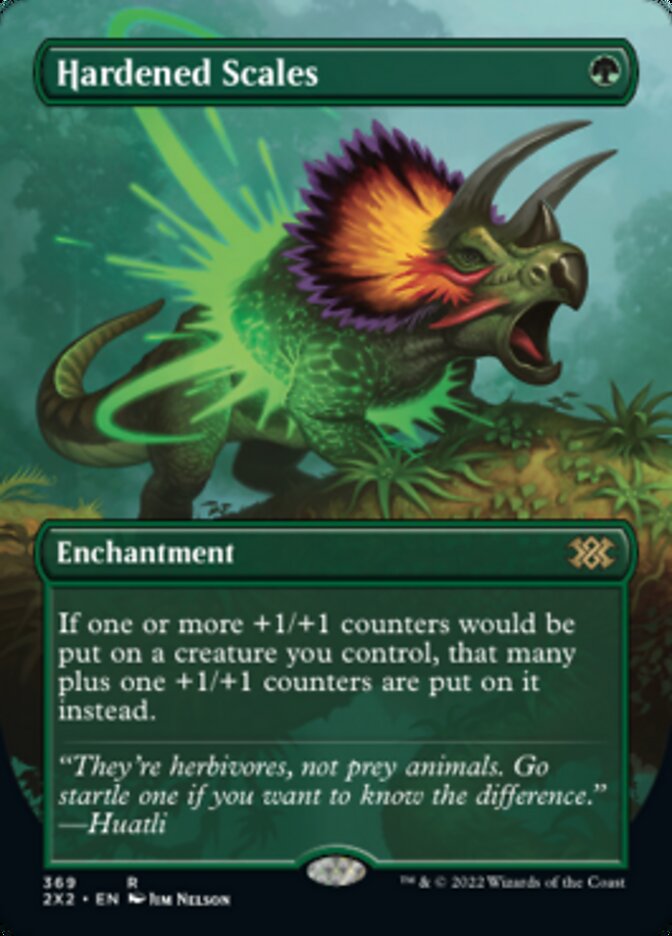 Hardened Scales (Borderless Alternate Art) [Double Masters 2022] | Rook's Games and More