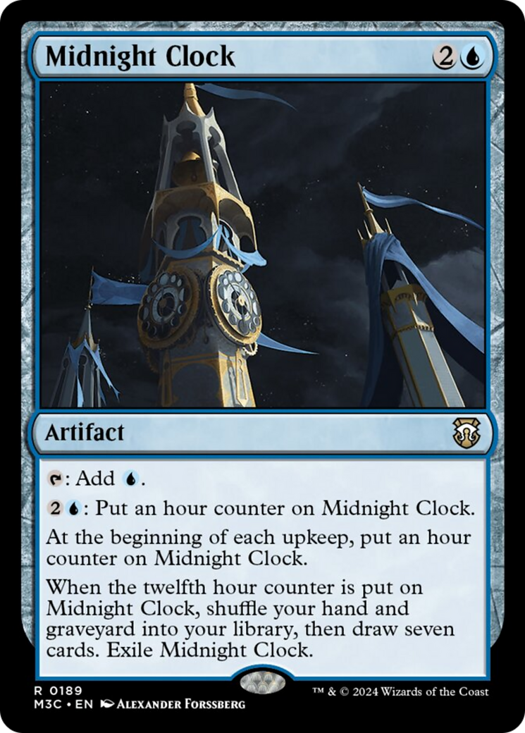 Midnight Clock (Ripple Foil) [Modern Horizons 3 Commander] | Rook's Games and More