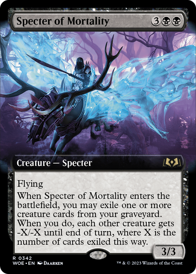 Specter of Mortality (Extended Art) [Wilds of Eldraine] | Rook's Games and More