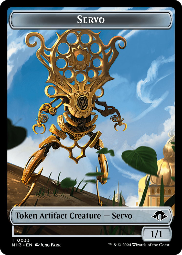 Aetherborn (Ripple Foil) // Servo Double-Sided Token [Modern Horizons 3 Commander Tokens] | Rook's Games and More