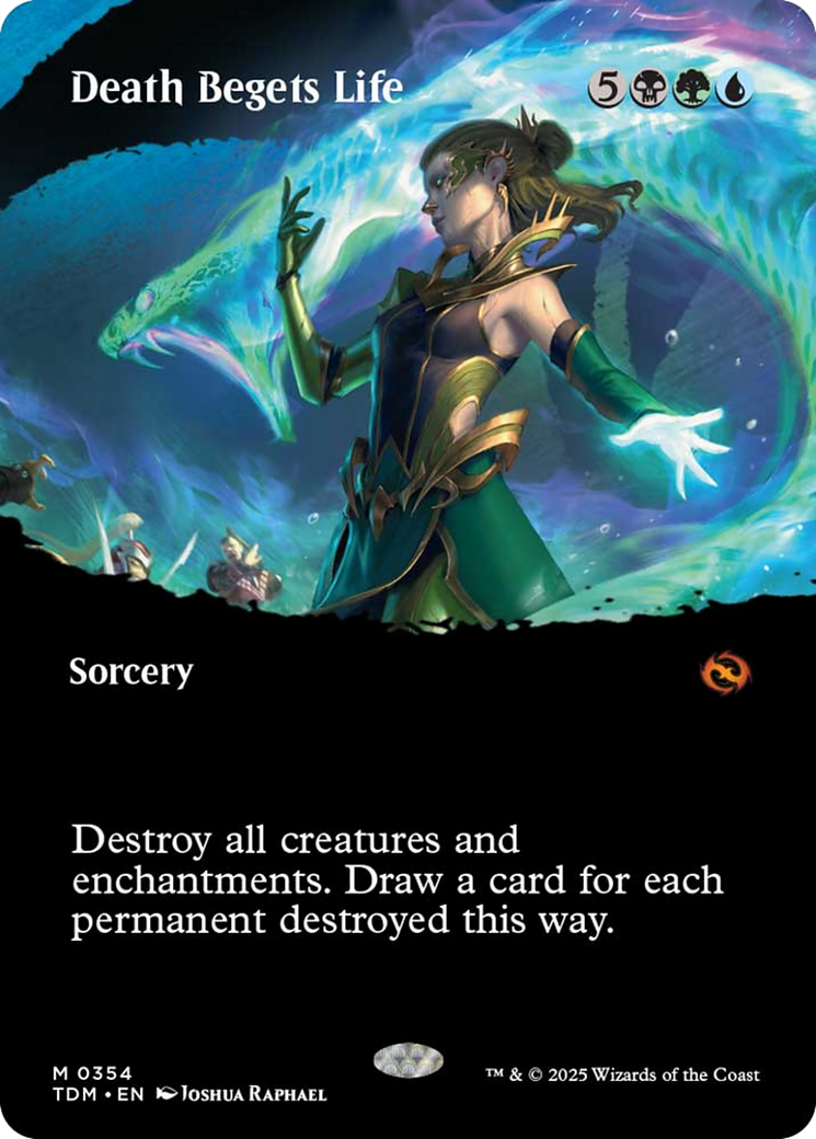 Death Begets Life (Borderless) [Tarkir: Dragonstorm] | Rook's Games and More