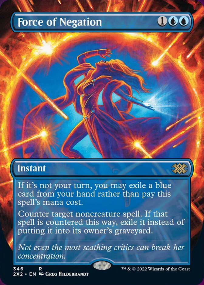 Force of Negation (Borderless Alternate Art) [Double Masters 2022] | Rook's Games and More