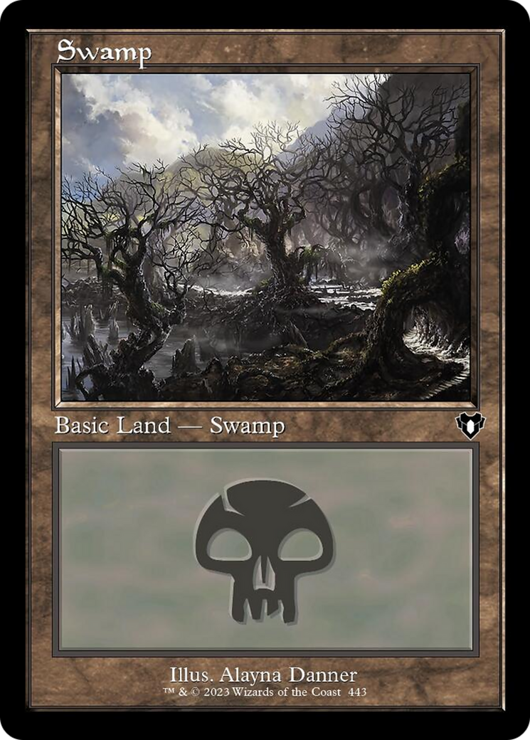 Swamp (443) (Retro) [Commander Masters] | Rook's Games and More