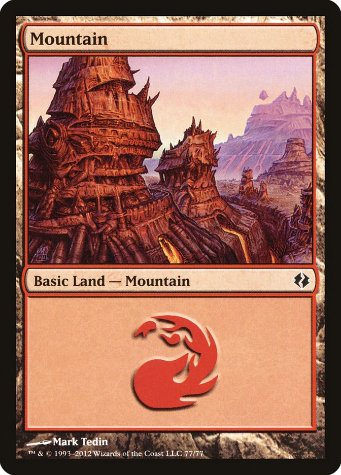 Mountain (77) [Duel Decks: Venser vs. Koth] | Rook's Games and More