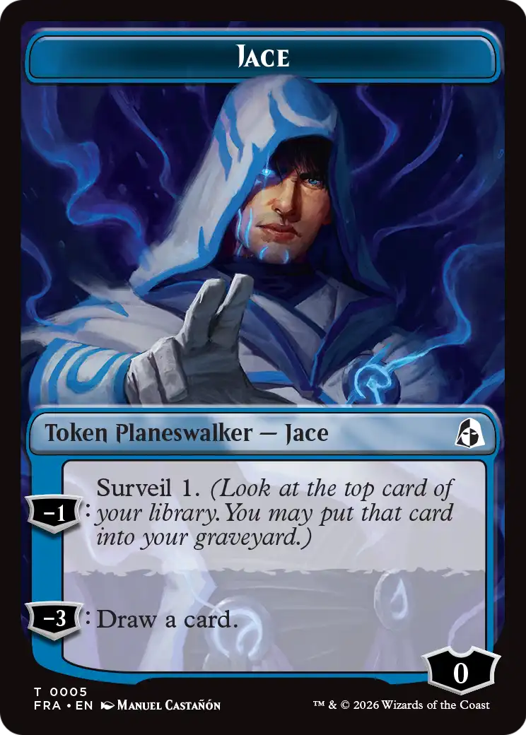 Cadet // Jace Double-Sided Token [Reality Fracture Tokens] | Rook's Games and More