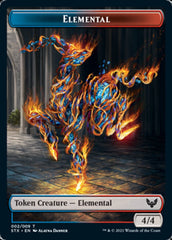 Elemental // Spirit Double-Sided Token [Strixhaven: School of Mages Tokens] | Rook's Games and More