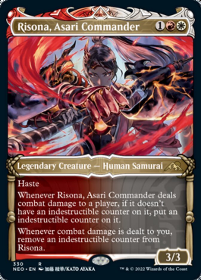 Risona, Asari Commander (Showcase Samurai) [Kamigawa: Neon Dynasty] | Rook's Games and More