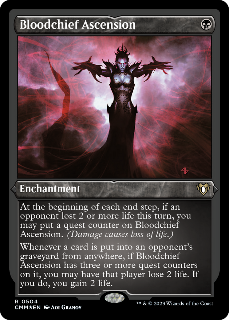 Bloodchief Ascension (Foil Etched) [Commander Masters] | Rook's Games and More