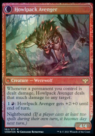 Ill-Tempered Loner // Howlpack Avenger [Innistrad: Crimson Vow Prerelease Promos] | Rook's Games and More