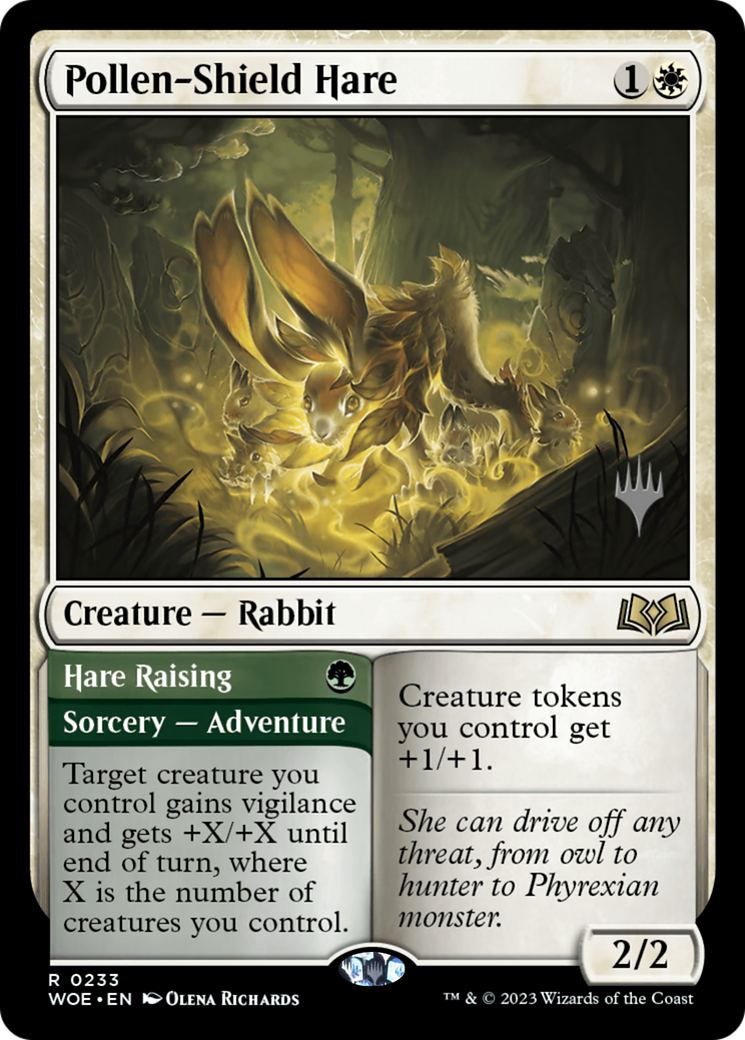 Pollen-Shield Hare // Hare Raising (Promo Pack) [Wilds of Eldraine Promos] | Rook's Games and More