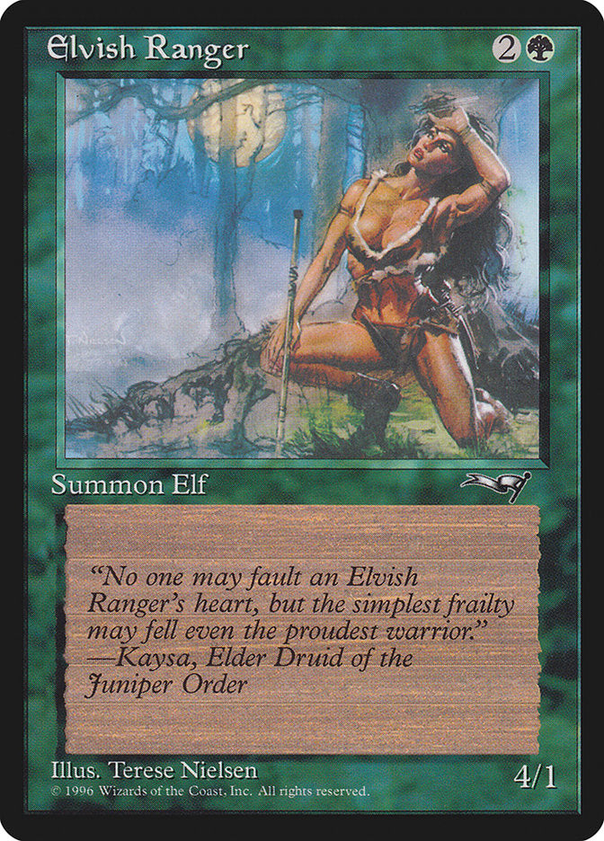 Elvish Ranger (Moon Background) [Alliances] | Rook's Games and More