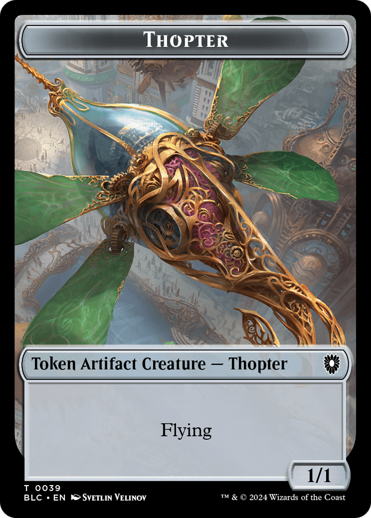 Goblin // Thopter Double-Sided Token [Bloomburrow Commander Tokens] | Rook's Games and More