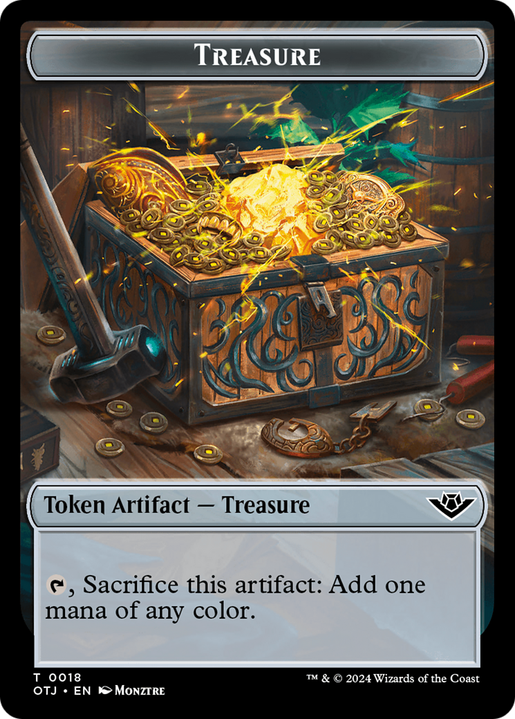 Treasure // Bird Double-Sided Token [Outlaws of Thunder Junction Tokens] | Rook's Games and More
