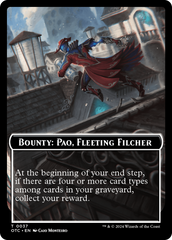 Bounty: Paq, Fleeting Filcher // Bounty Rules Double-Sided Token [Outlaws of Thunder Junction Commander Tokens] | Rook's Games and More