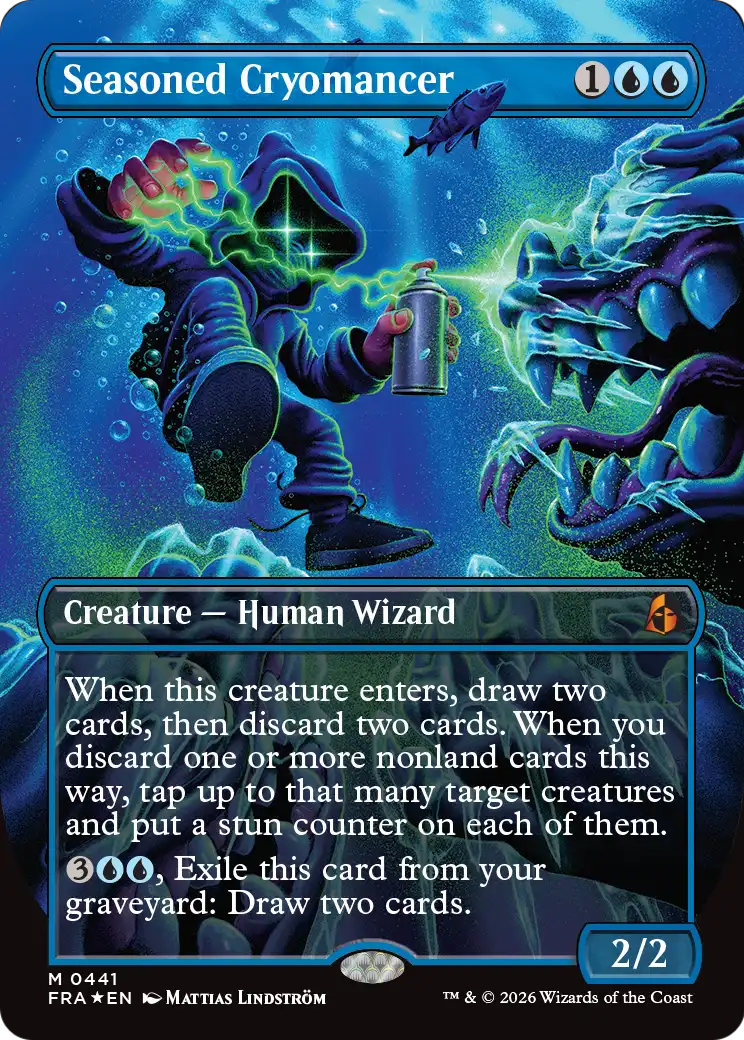Seasoned Cryomancer (Borderless) (0441) [Reality Fracture] | Rook's Games and More