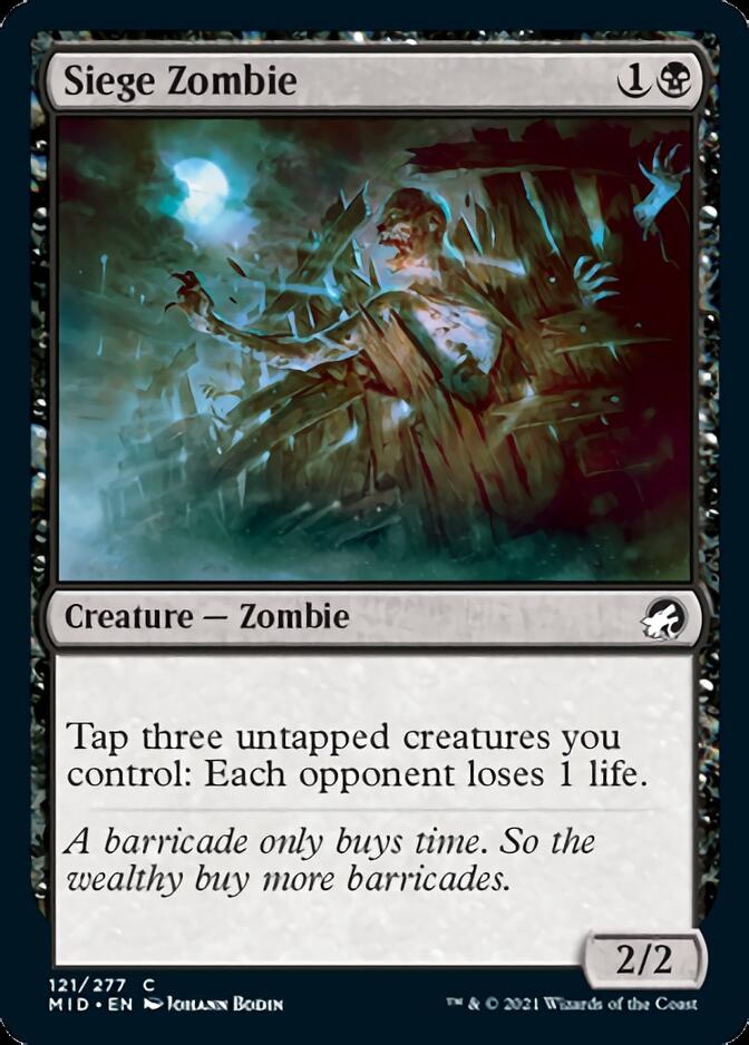 Siege Zombie [Innistrad: Midnight Hunt] | Rook's Games and More
