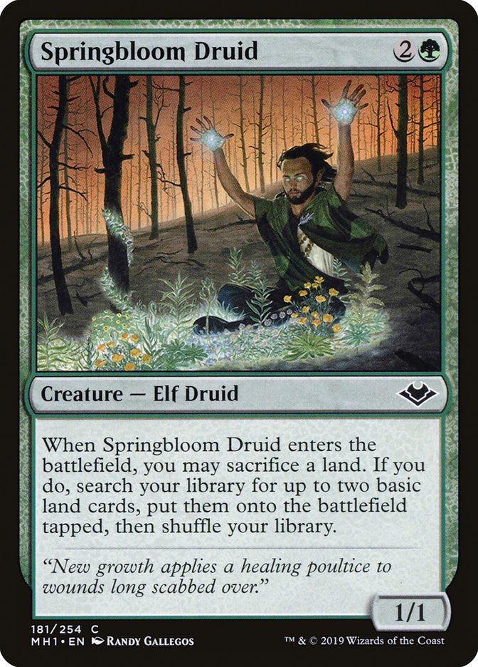 Springbloom Druid [Modern Horizons] | Rook's Games and More