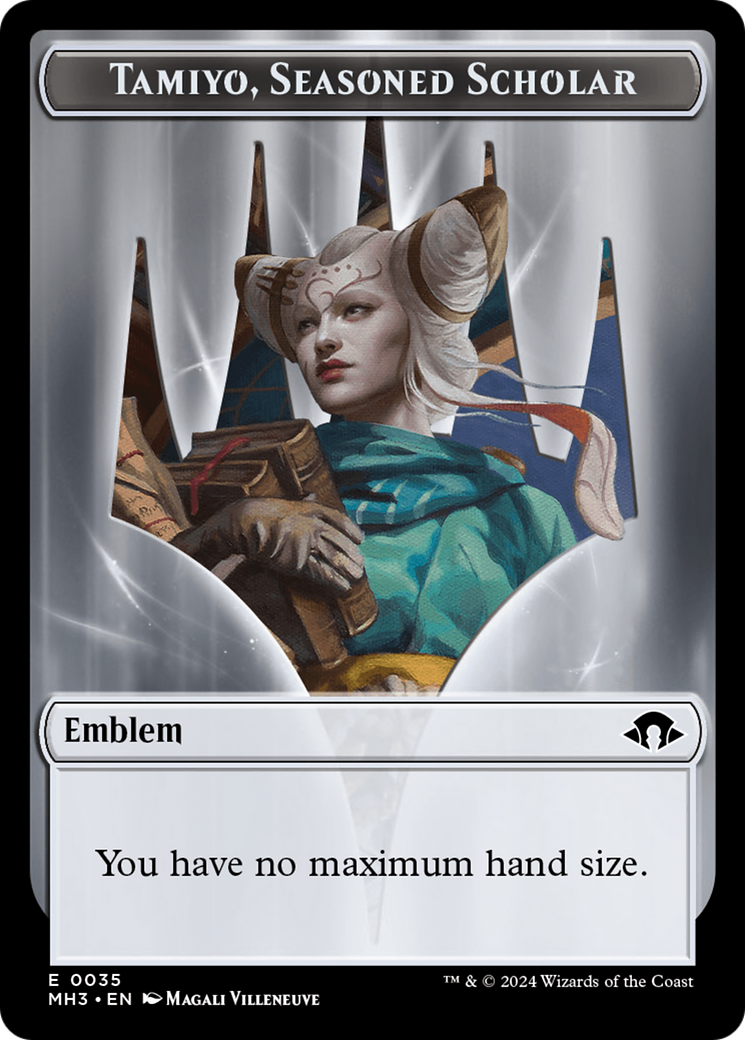 Phyrexian Germ // Emblem - Tamiyo, Seasoned Scholar Double-Sided Token [Modern Horizons 3 Tokens] | Rook's Games and More