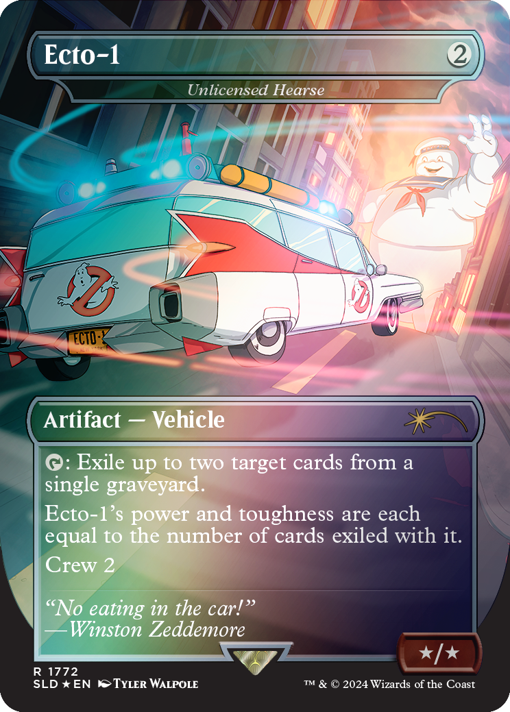 Ecto-1 - Unlicensed Hearse (Rainbow Foil) [Secret Lair Drop Series] | Rook's Games and More