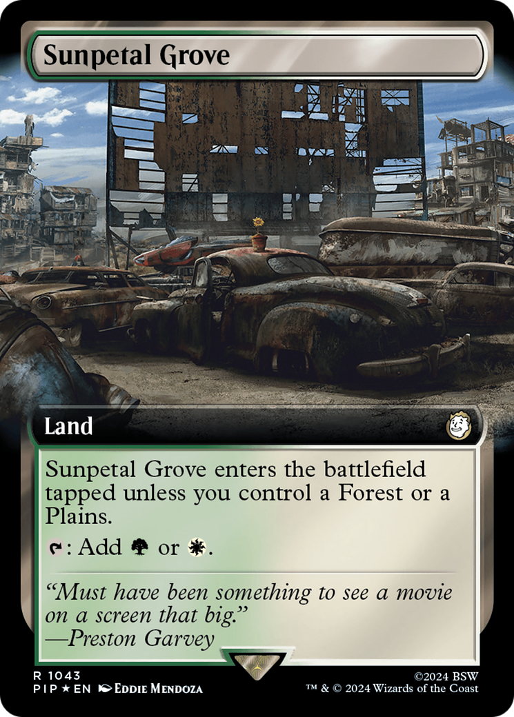 Sunpetal Grove (Extended Art) (Surge Foil) [Fallout] | Rook's Games and More