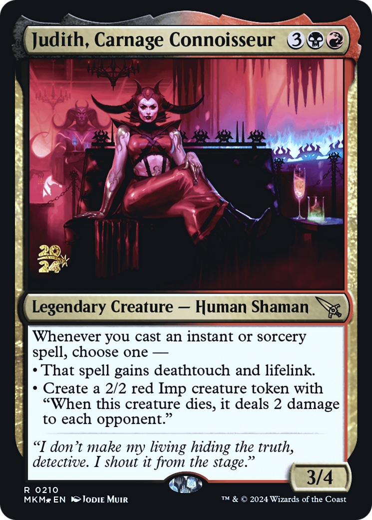 Judith, Carnage Connoisseur [Murders at Karlov Manor Prerelease Promos] | Rook's Games and More