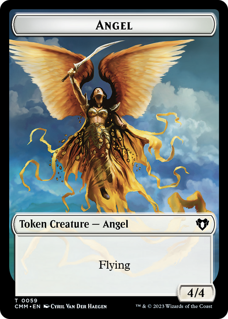 Copy (54) // Angel Double-Sided Token [Commander Masters Tokens] | Rook's Games and More