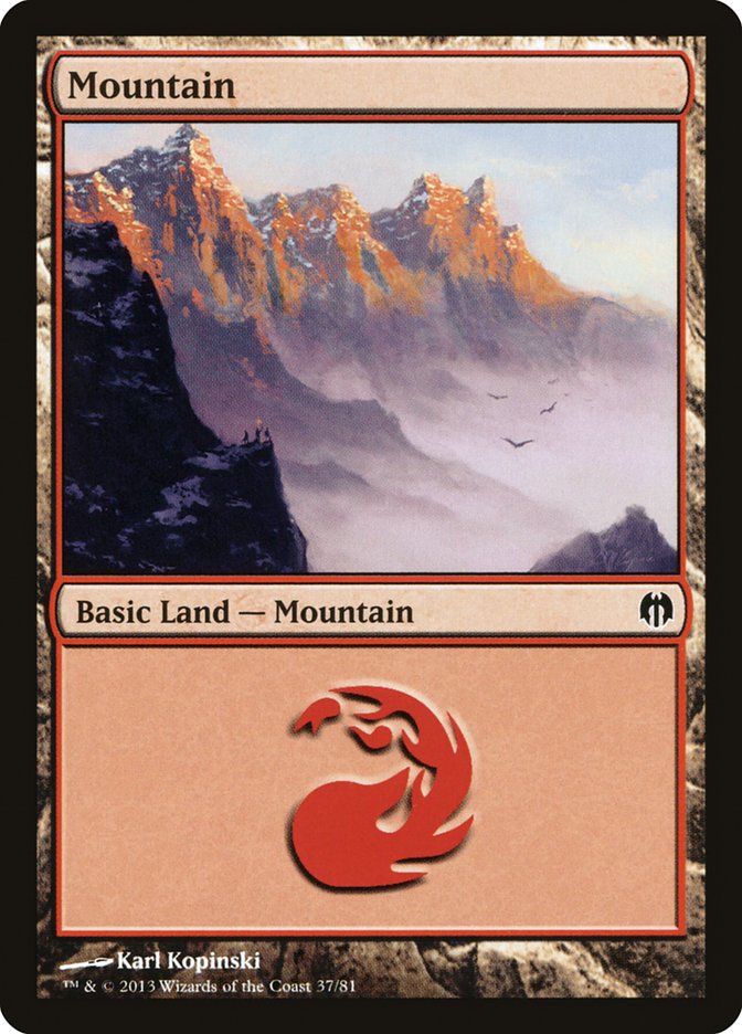 Mountain (37) [Duel Decks: Heroes vs. Monsters] | Rook's Games and More