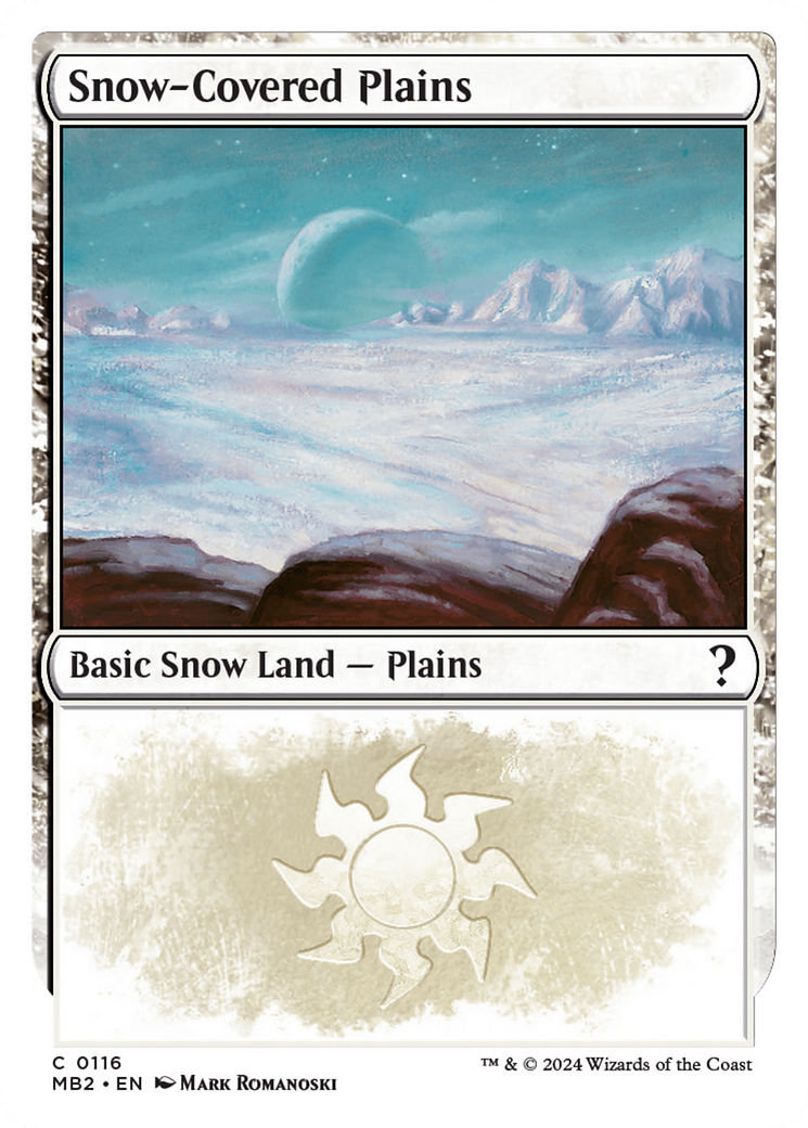 Snow-Covered Plains (White Border) [Mystery Booster 2] | Rook's Games and More