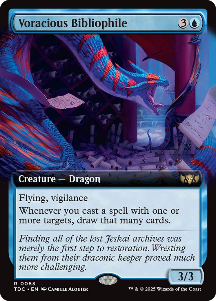 Voracious Bibliophile (Extended Art) [Tarkir: Dragonstorm Commander] | Rook's Games and More