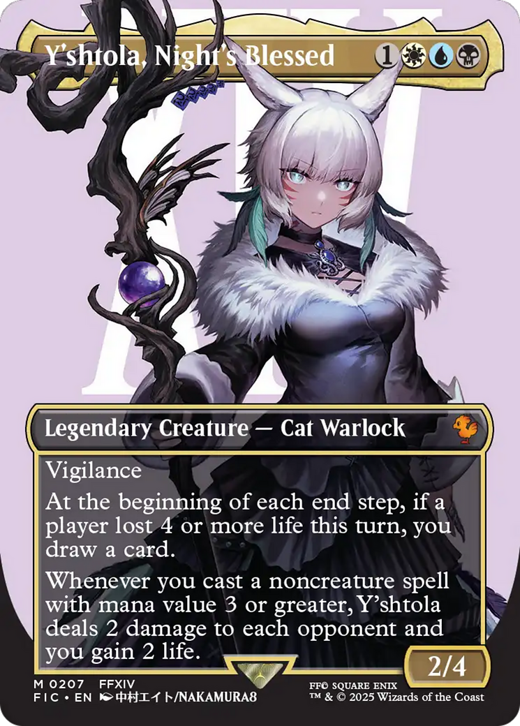 Y'shtola, Night's Blessed (Borderless) (Surge Foil) [FINAL FANTASY Commander] | Rook's Games and More