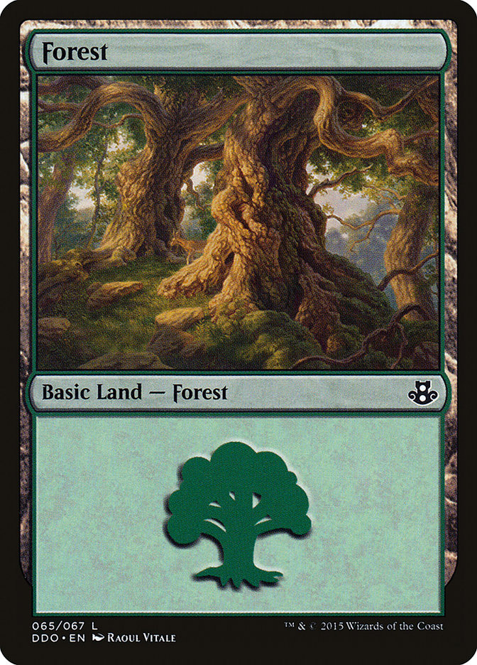 Forest (65) [Duel Decks: Elspeth vs. Kiora] | Rook's Games and More