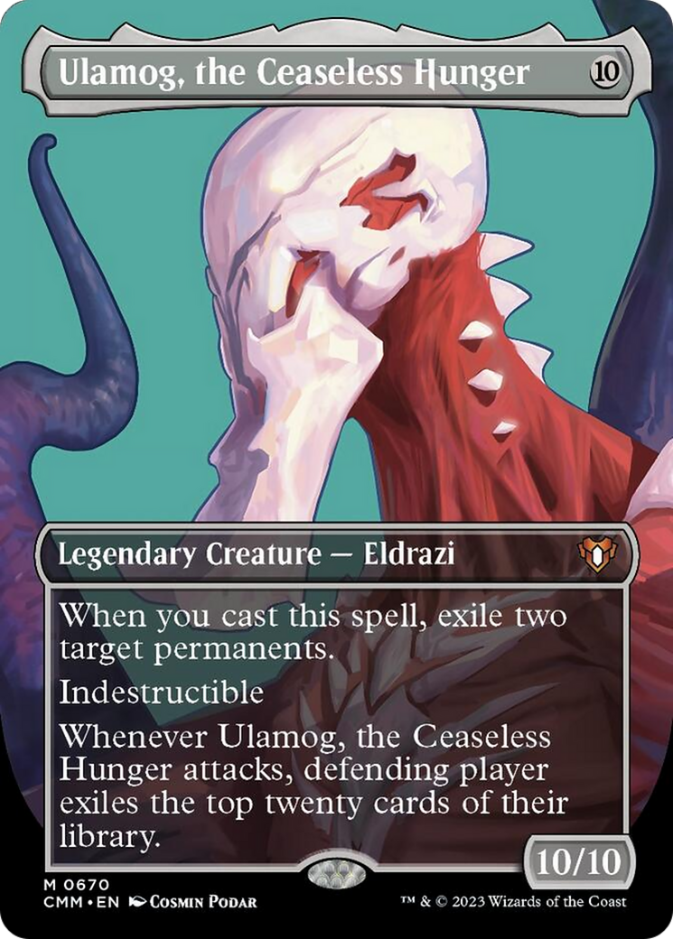 Ulamog, the Ceaseless Hunger (Borderless Profile) [Commander Masters] | Rook's Games and More