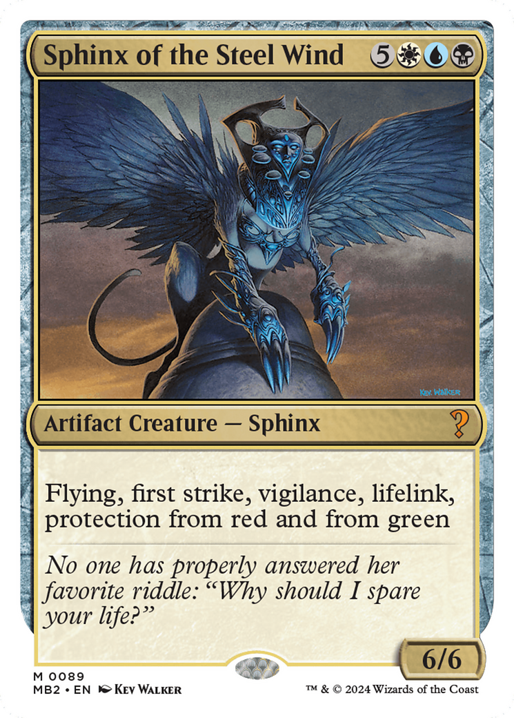 Sphinx of the Steel Wind (White Border) [Mystery Booster 2] | Rook's Games and More