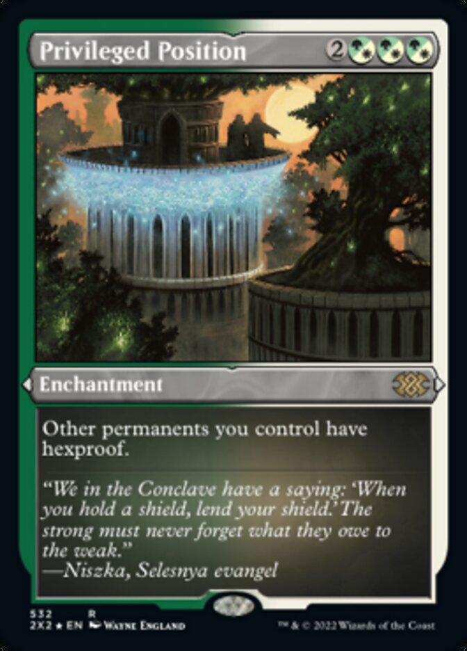 Privileged Position (Foil Etched) [Double Masters 2022] | Rook's Games and More