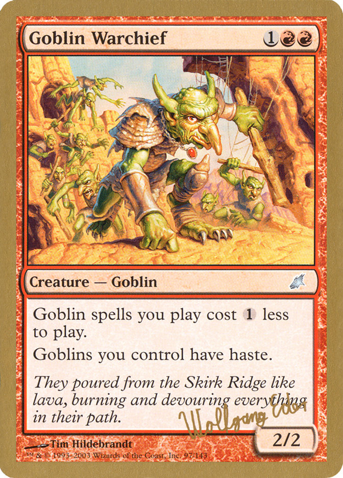 Goblin Warchief (Wolfgang Eder) [World Championship Decks 2003] | Rook's Games and More