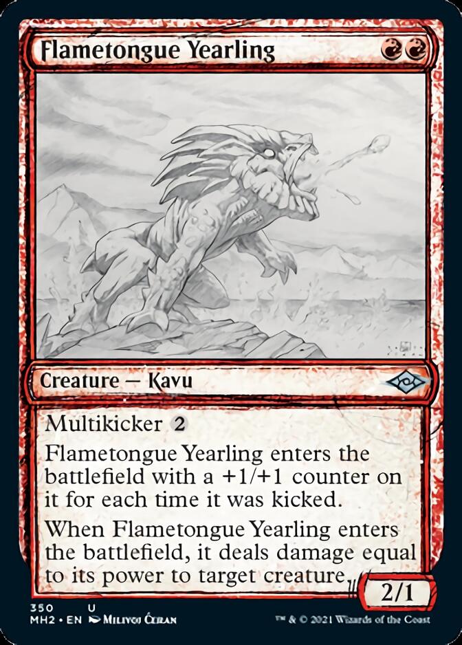 Flametongue Yearling (Sketch) [Modern Horizons 2] | Rook's Games and More